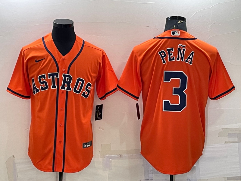 Men's Houston Astros Jeremy Pena #3 Orange Jersey